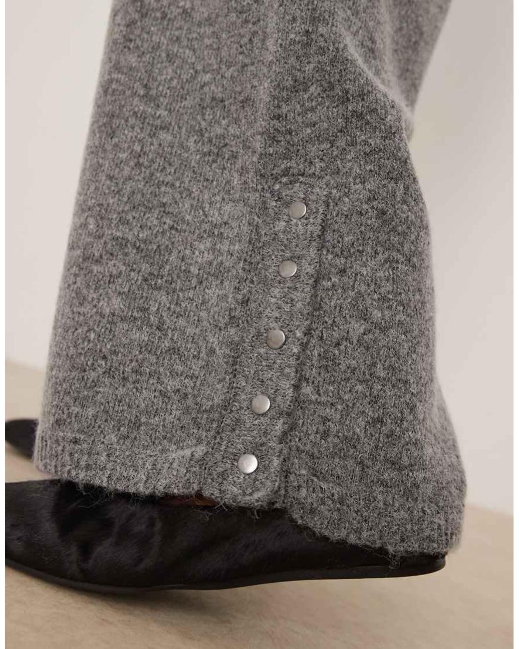 Vila Gray Wide Leg Knitted Trousers Co-ord