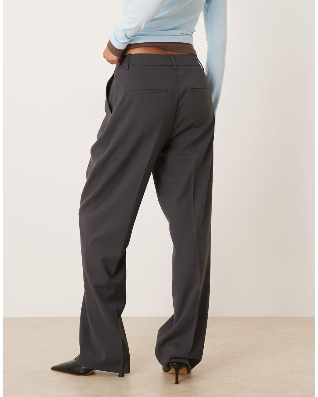 Aware White Mix & Match High Waist Pleat Front Trouser