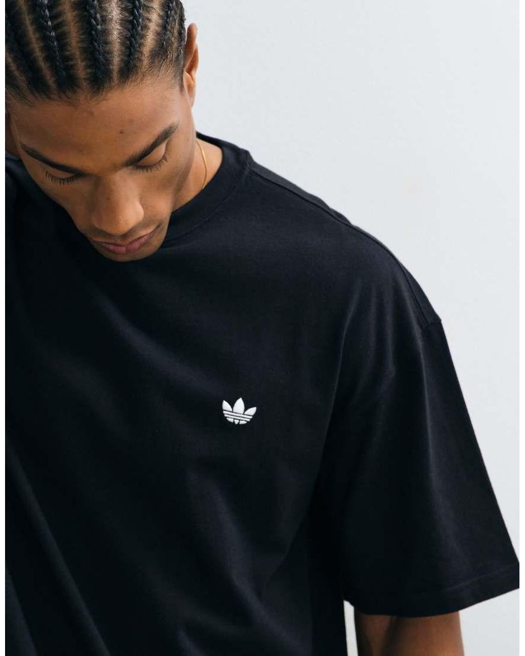 Adidas Originals Blue Essential Loose Fit T-shirt for men