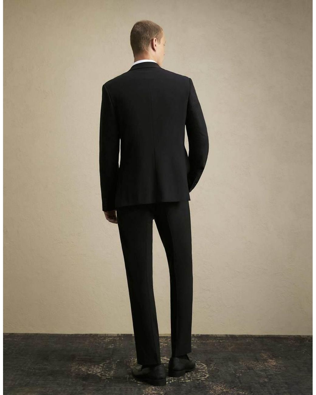River Island Natural Slim Fit Tailored Suit Trousers for men