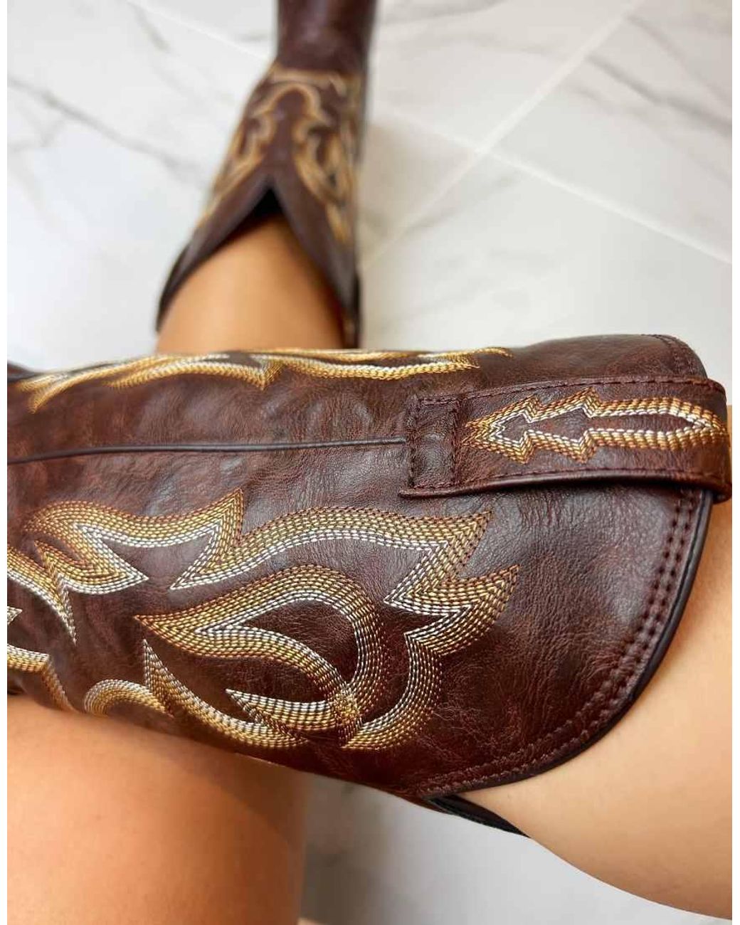 GIA STUDIOS Brown Cowboy Boots