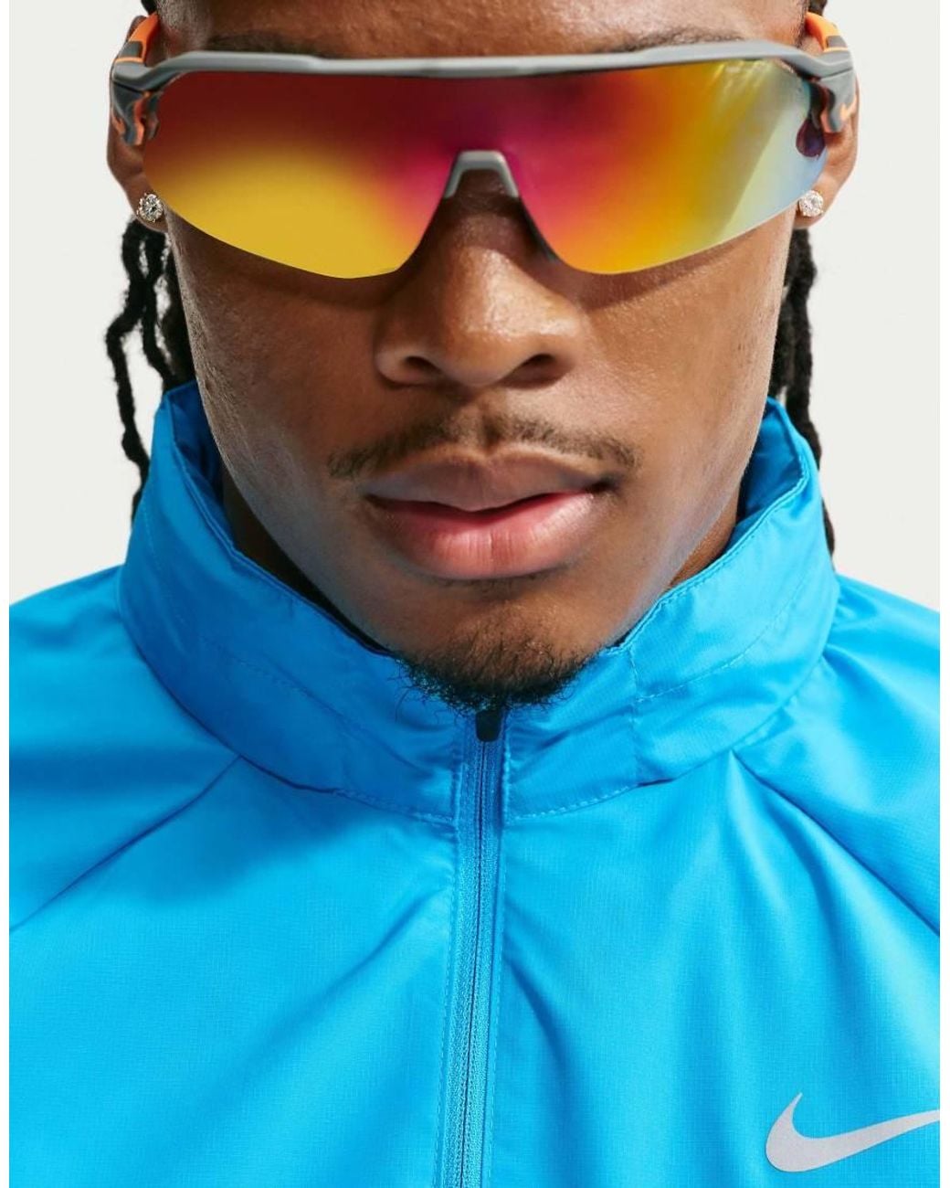 Nike Blue Repel Uv Protection Running Jacket for men