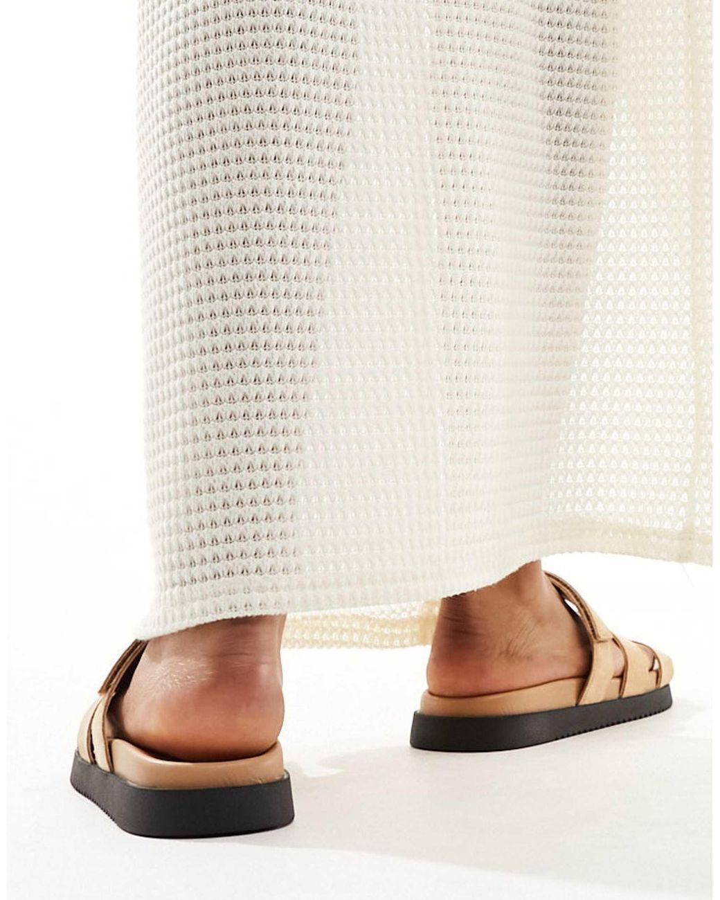 Steve Madden Natural Missile Suede Strap Sliders