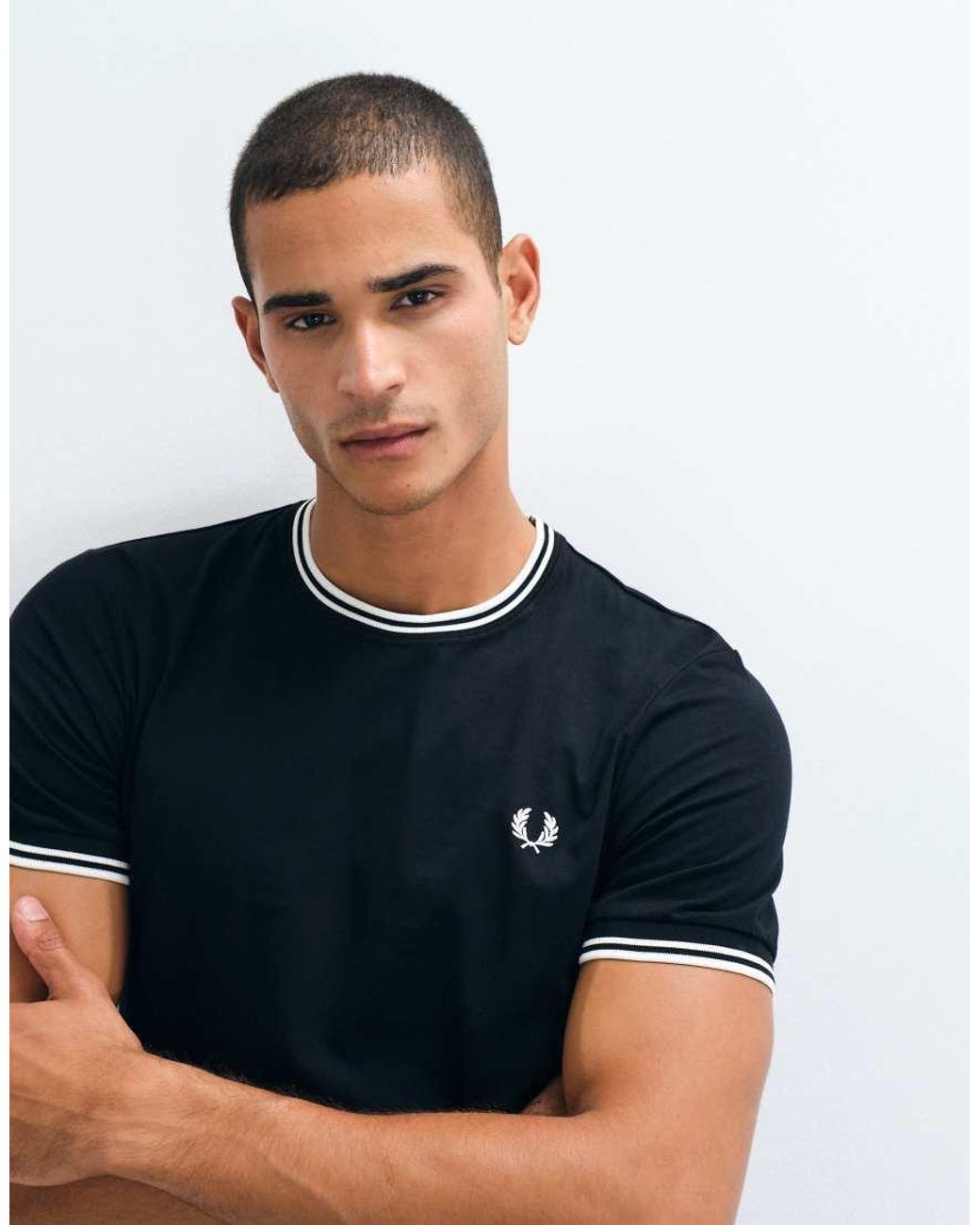 Fred Perry Black Twin Tipped T-shirt for men