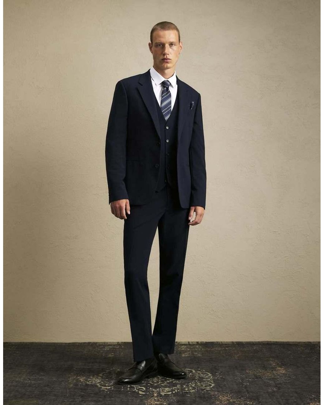River Island Blue Slim Fit Suit Jacket for men