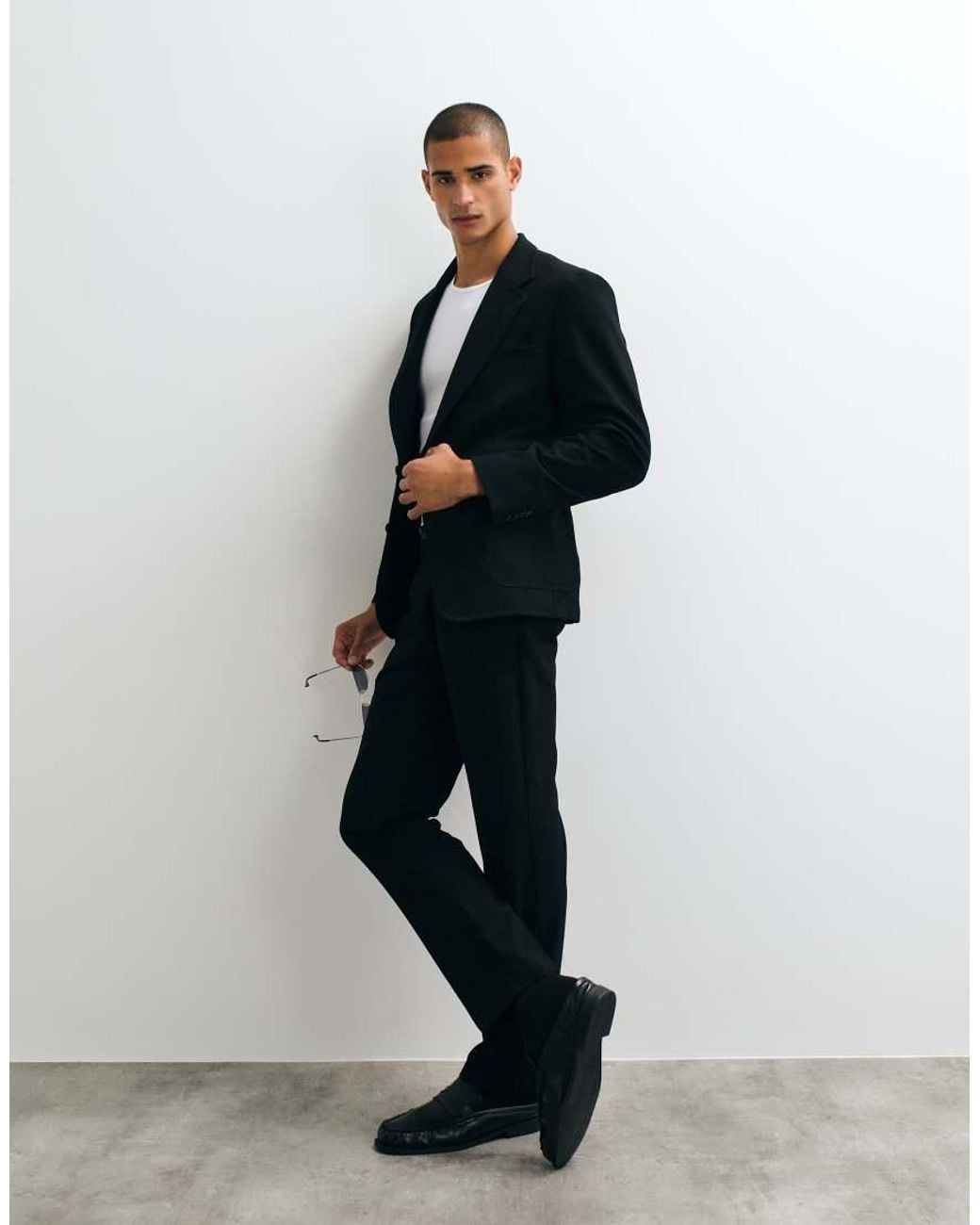 ASOS Black Stretch Crease Resistant Slim Suit Jacket for men