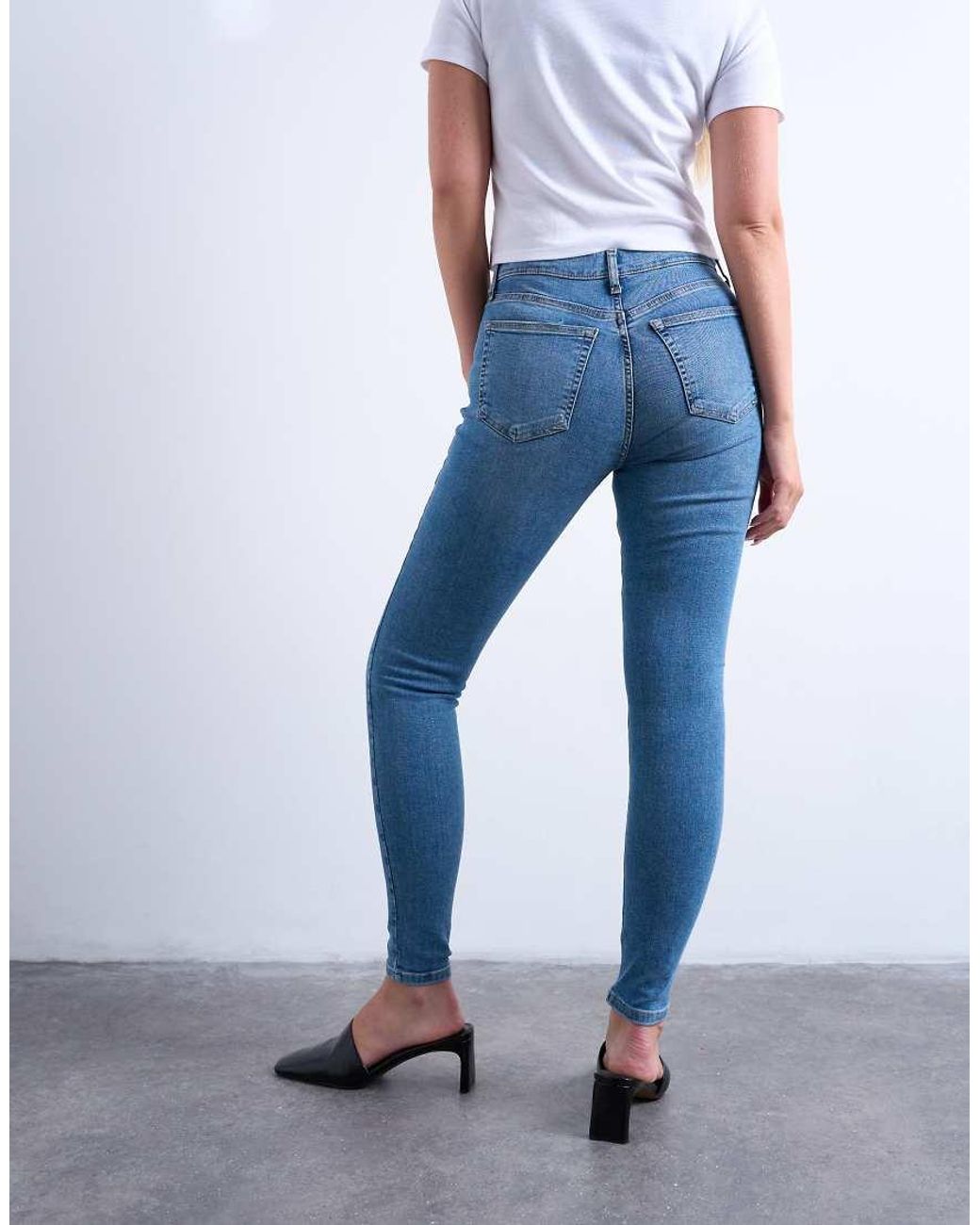 Topshop Hourglass Blue Jamie High Rise Skinny Jean