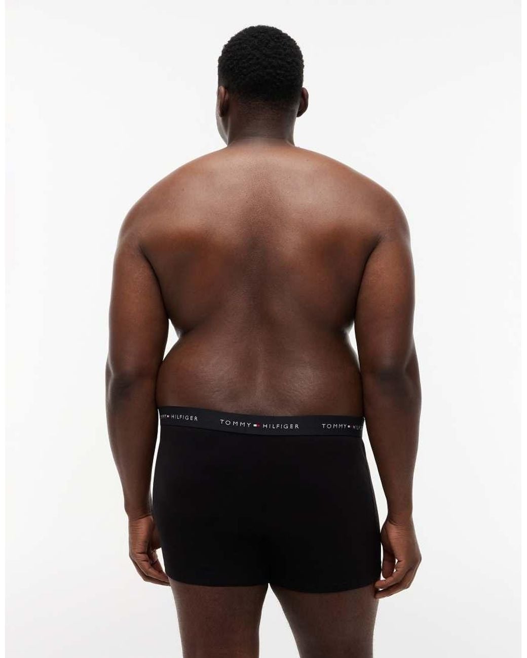 Tommy Hilfiger Black Signature Cotton Plus 3-pack Trunks for men