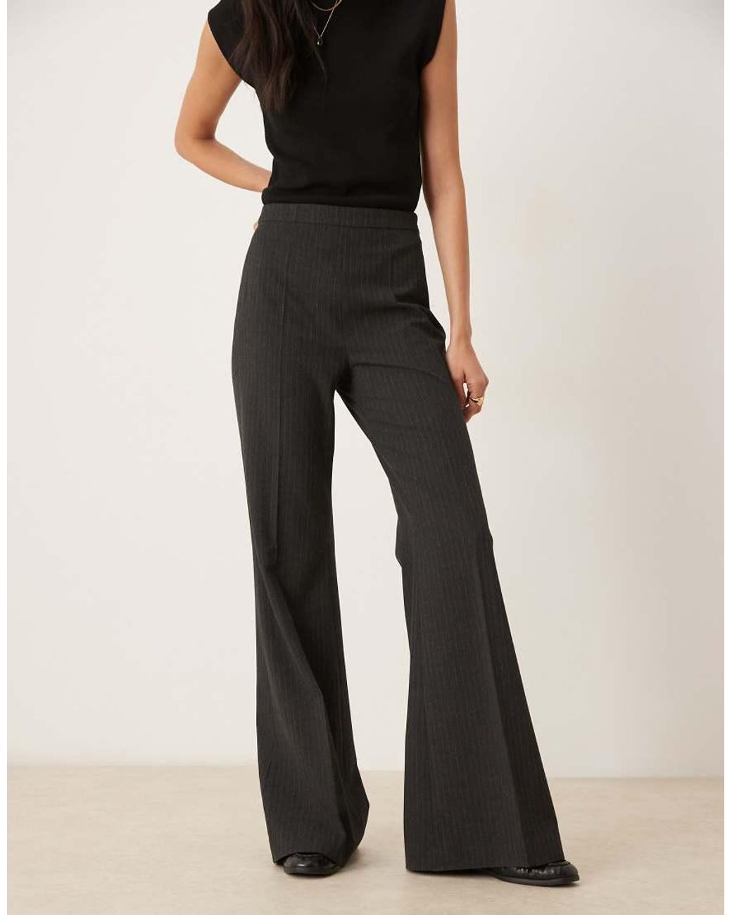 Mango Black Irise Pleat Front Straight Trouser Co-ord