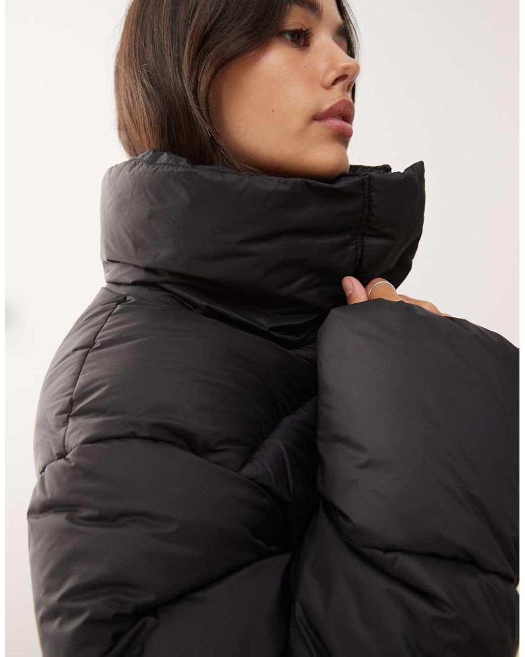 Weekday Black Oversized Puffer Coat