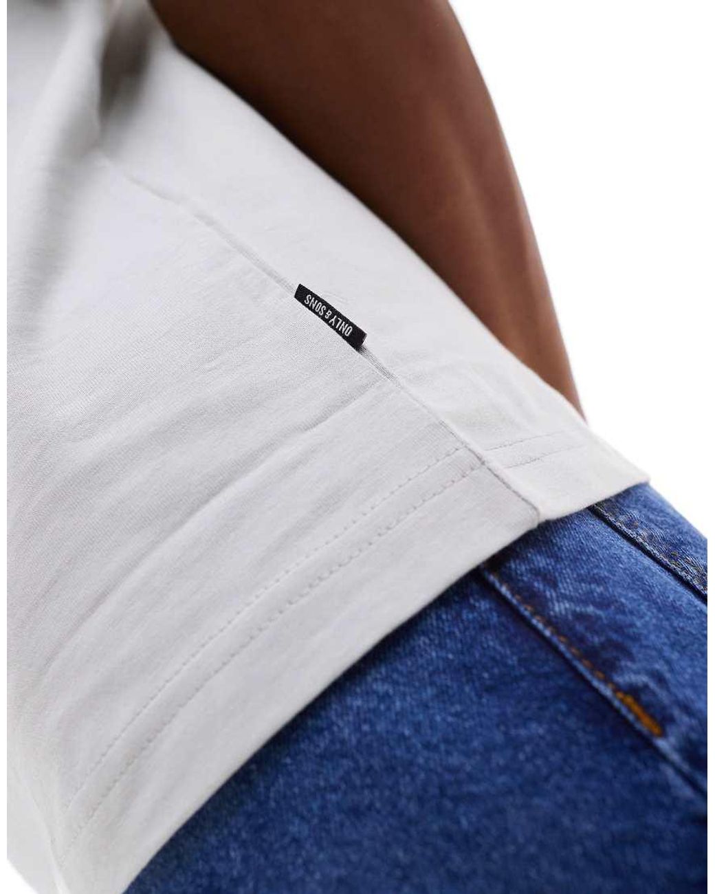 Only & Sons White Relaxed Fit T-Shirt for men