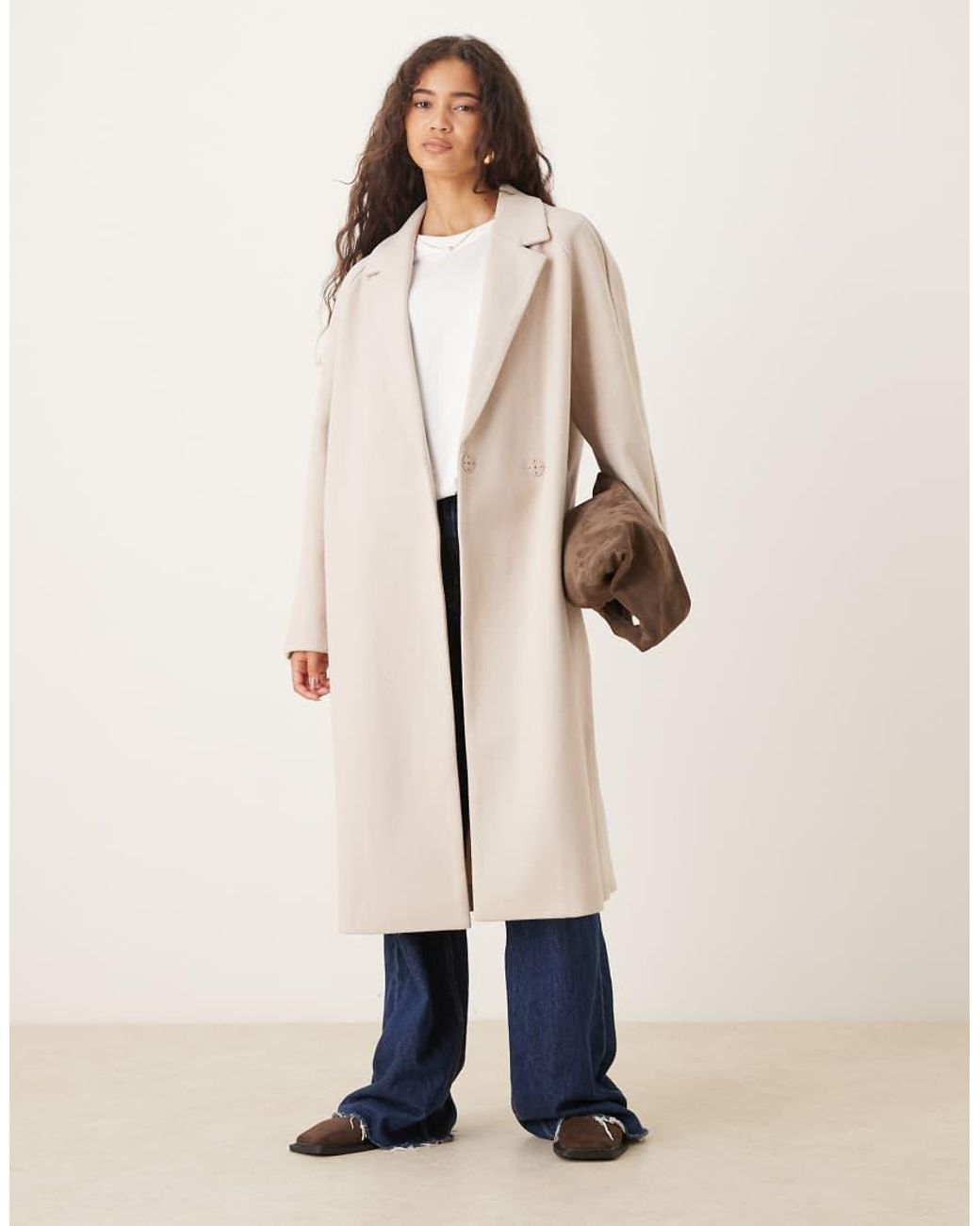 Abrigo Cómodo De -Sin Color ASOS de color Natural