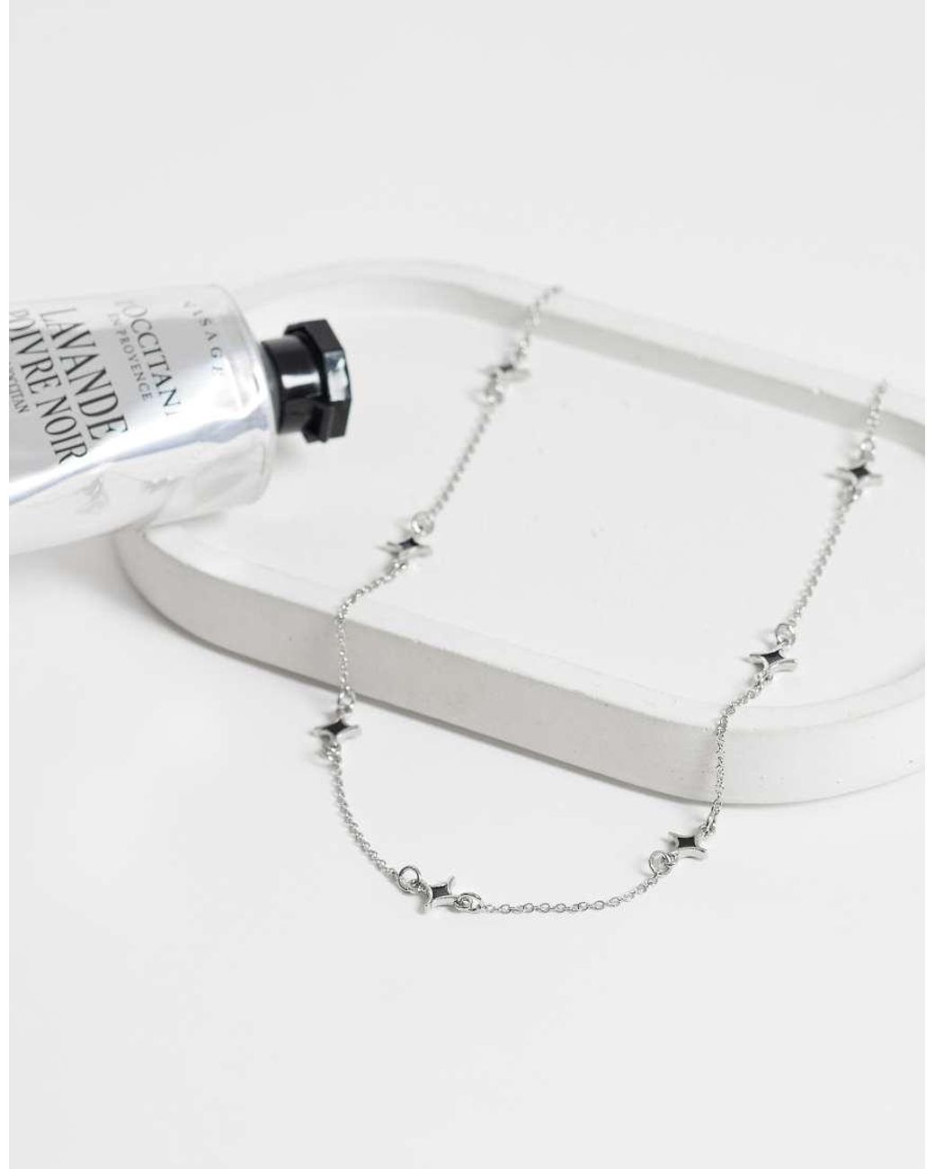 ASOS Blue Stationed Star Chain Necklace for men