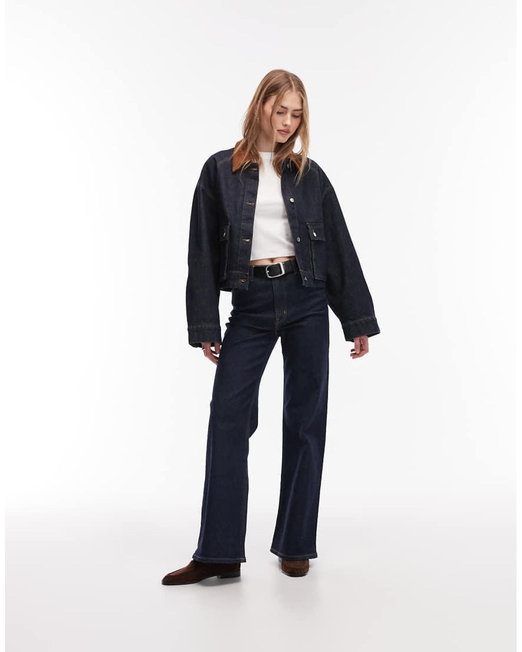 & Other Stories Blue Denim Barn Jacket With Pockets