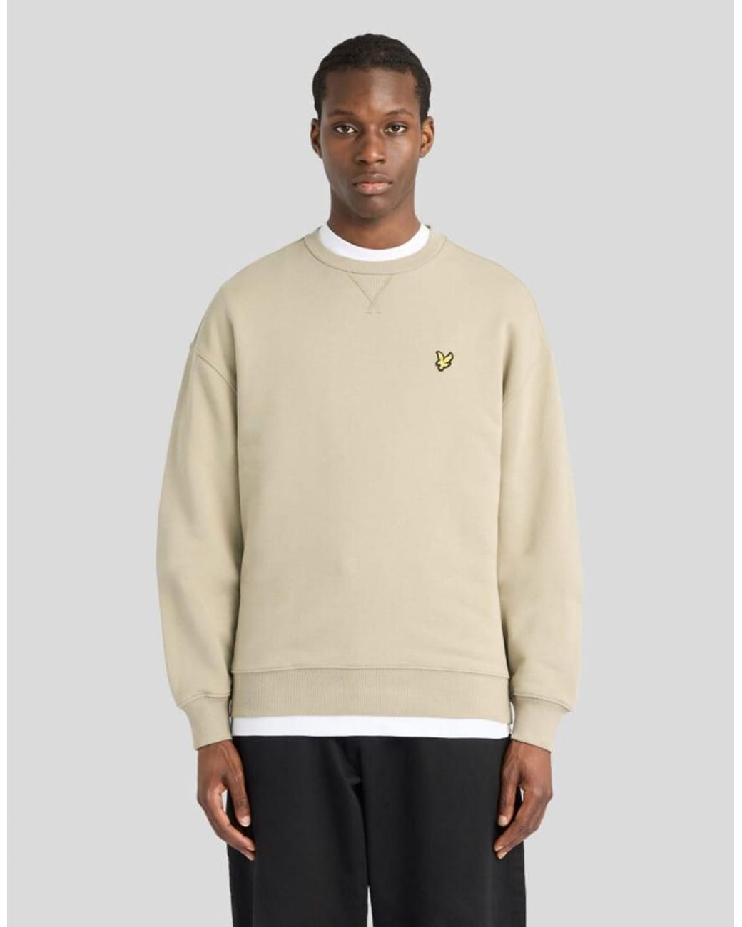 Lyle & Scott Natural Mid Layers Heavyweight Loopback Crewneck Sweatshirt for men
