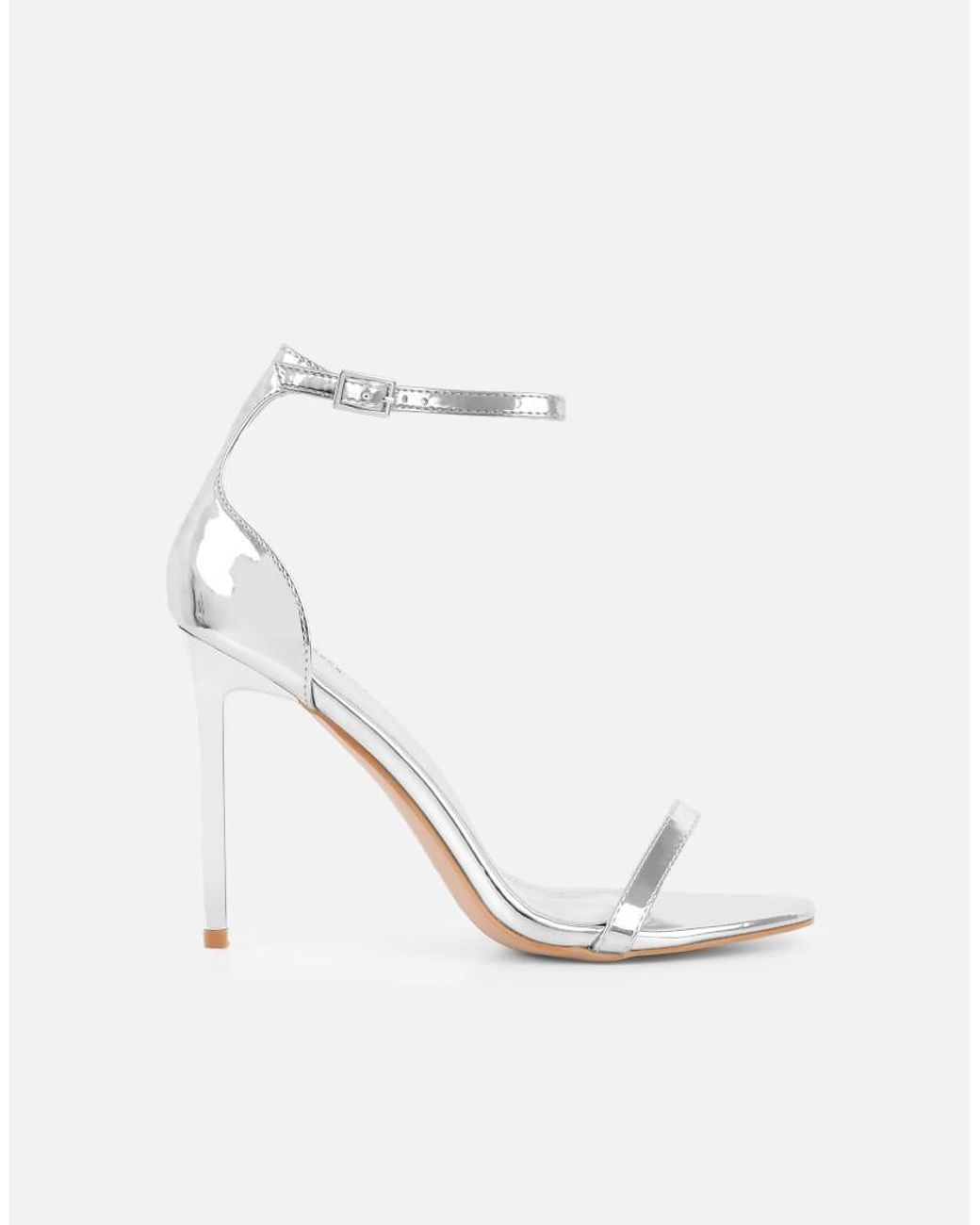 SIMMI Gray Gabby Barely There Heeled Sandals