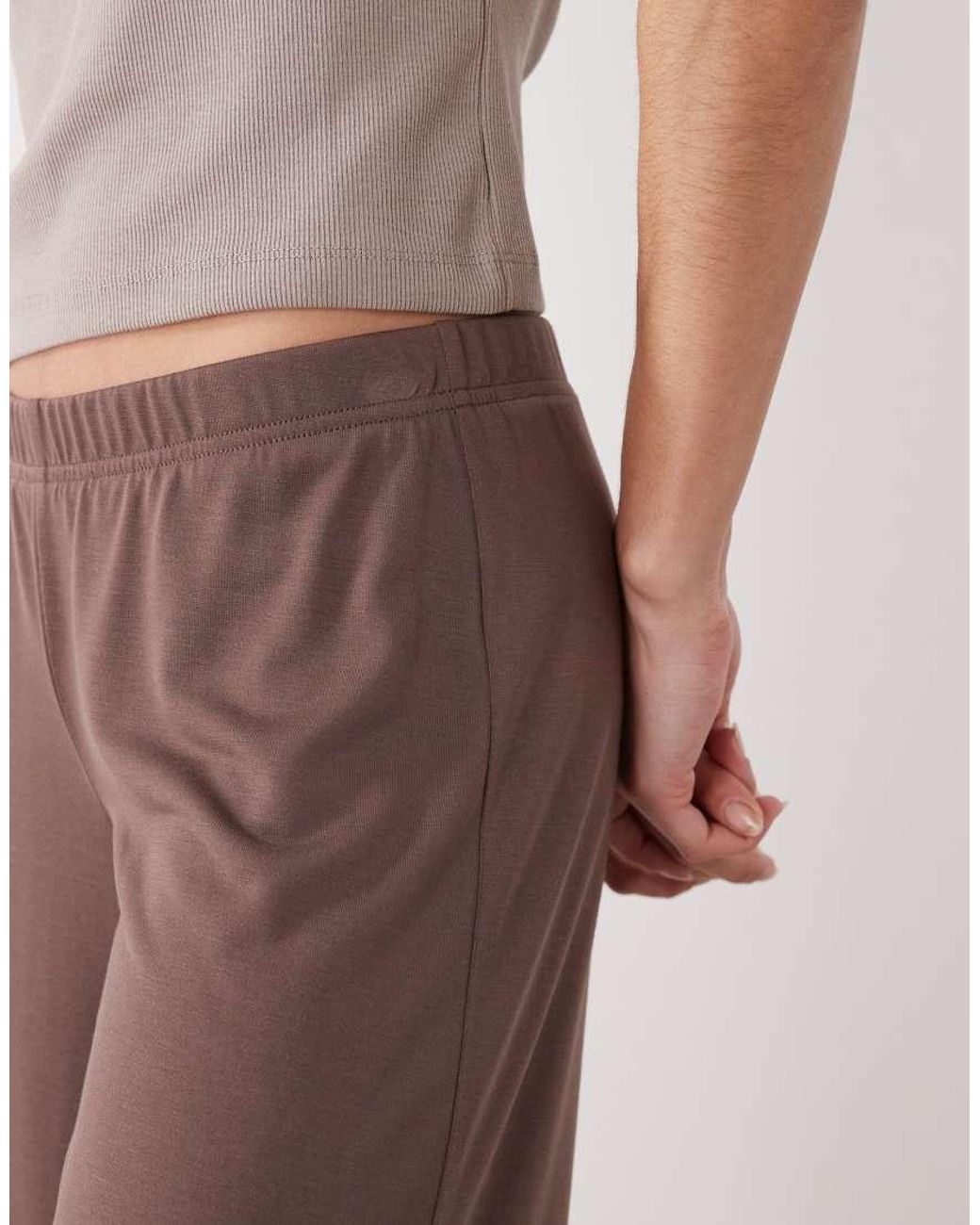 Monki Brown Wide Leg Trousers