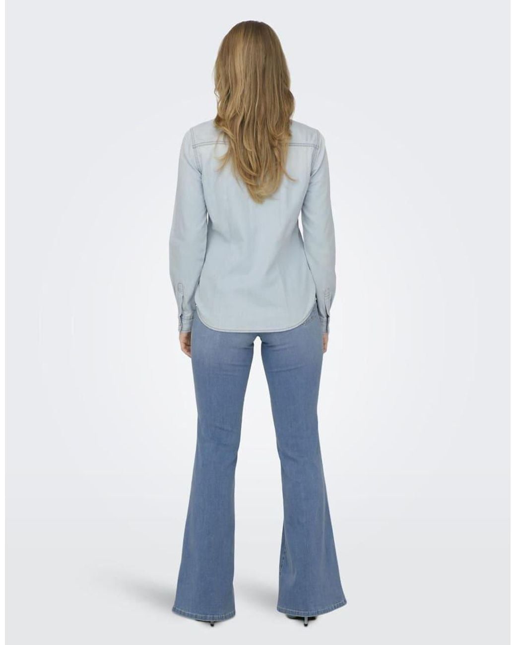 ONLY Denim Overhemd in het Blue