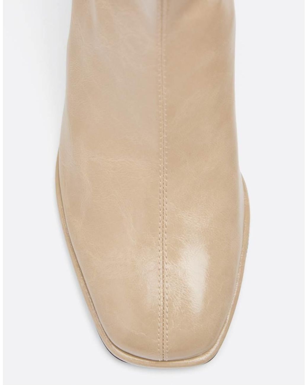 Stradivarius White Fitted Shaft Heeled Ankle Boots