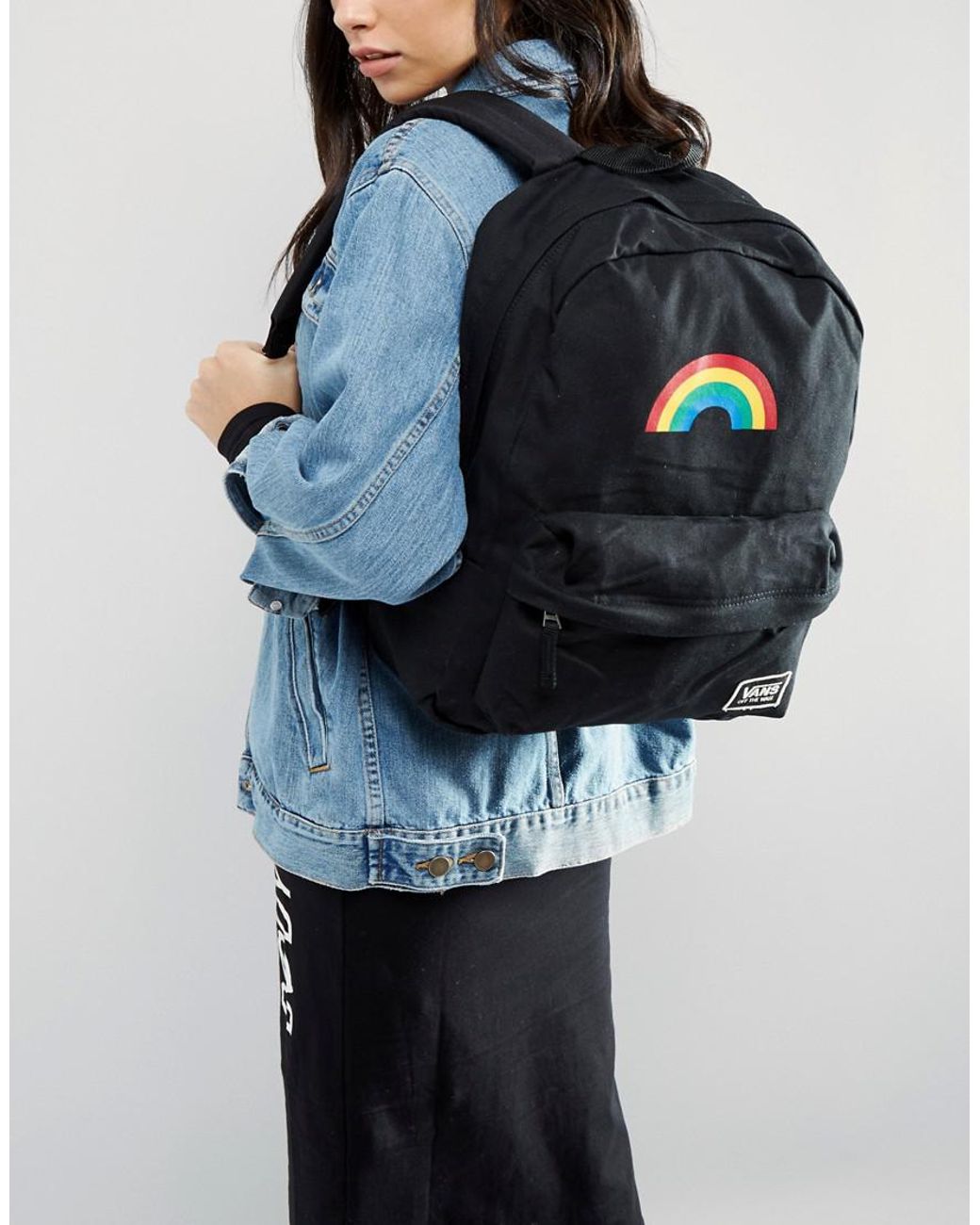 Vans Rainbow Backpack In Black | Lyst Australia