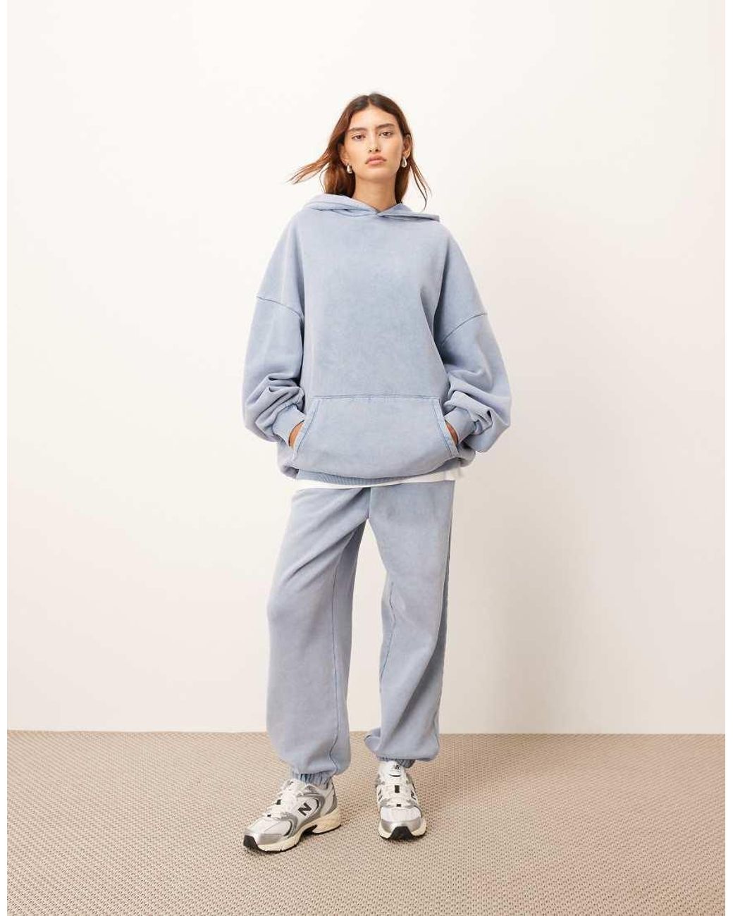 ARRANGE Blue Premium Acid Wash Hoodie