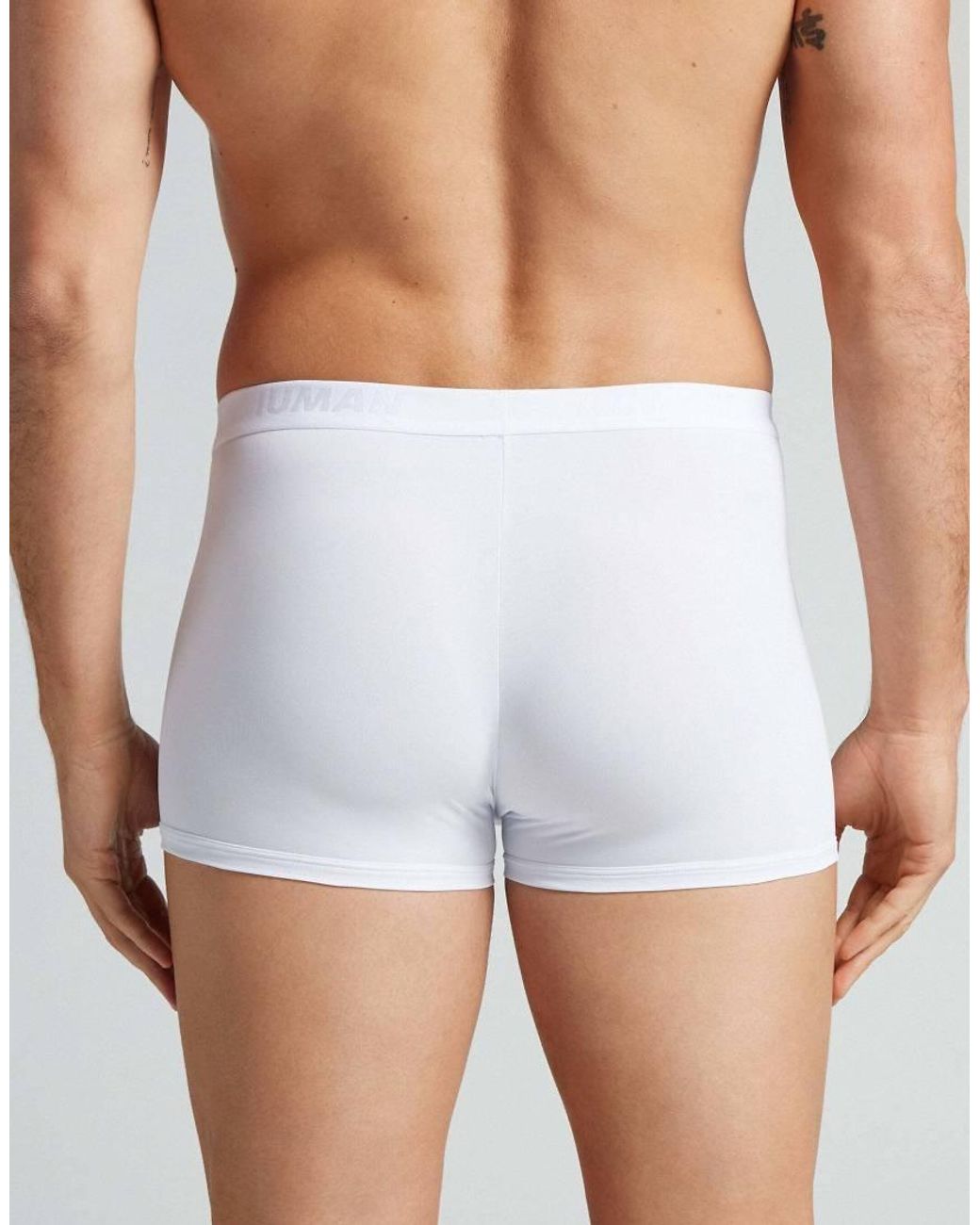 Intimissimi White Microfibre Boxers With Logo for men