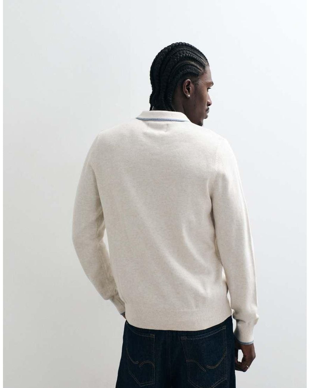 Barbour White Taunton Knitted Logo Polo Shirt for men