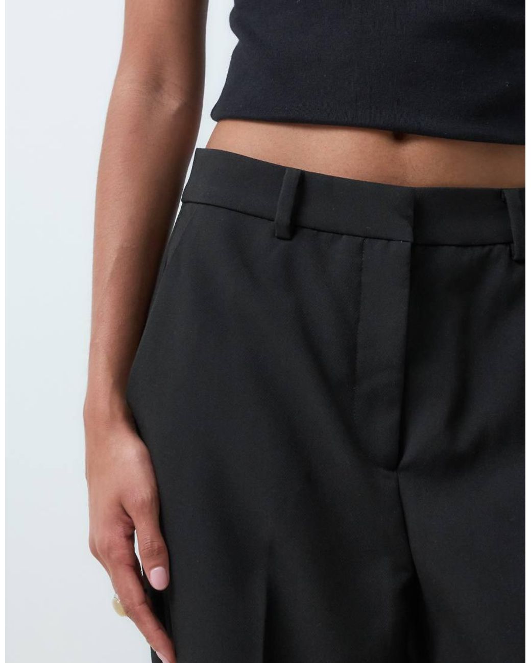 Jdy Black High Waist Tailored Wide Leg Trousers Co-ord