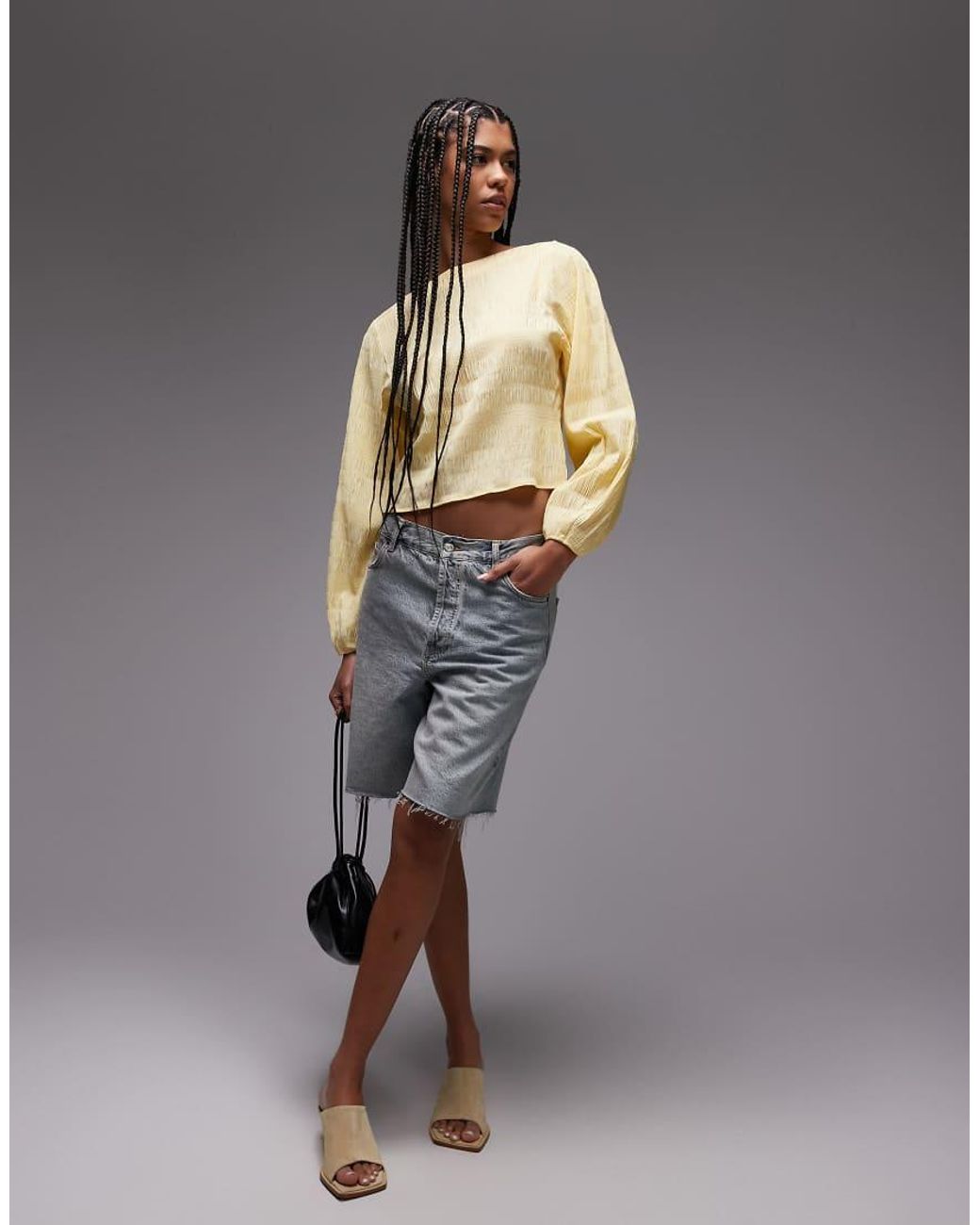 & Other Stories Metallic Textured Blouse