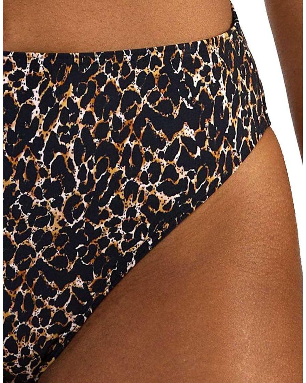 Wolf & Whistle Brown Juliet Leopard Print Mix & Match High-Waist High-Leg Bottoms