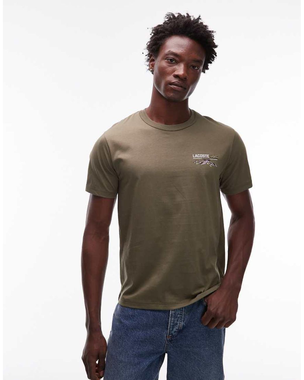 Lacoste Gray Back Graphic T-Shirt for men