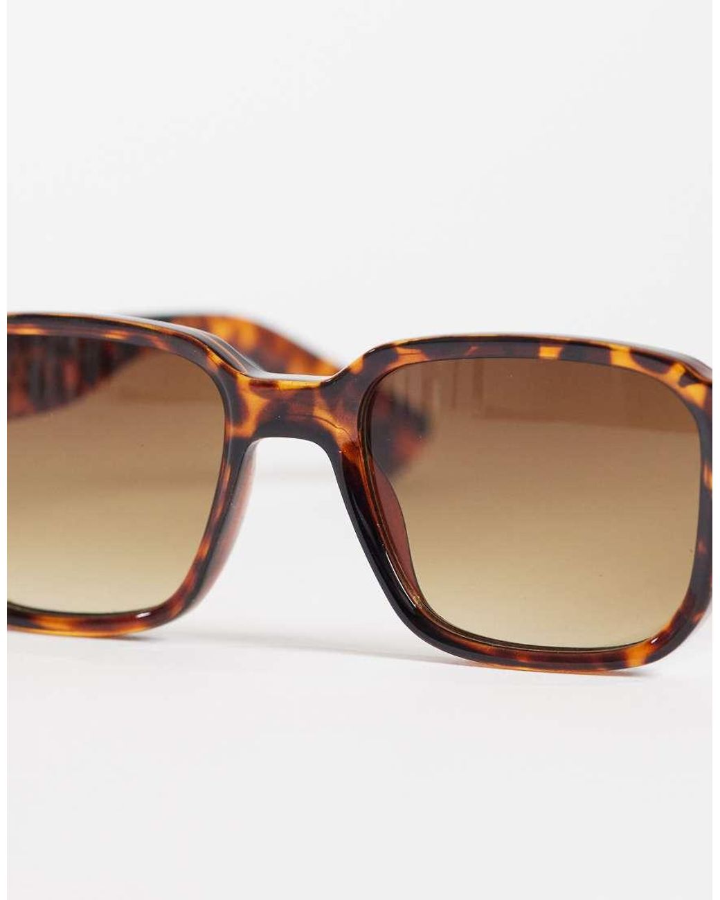 JJXX Natural Square Sunglasses With Tonal Lens