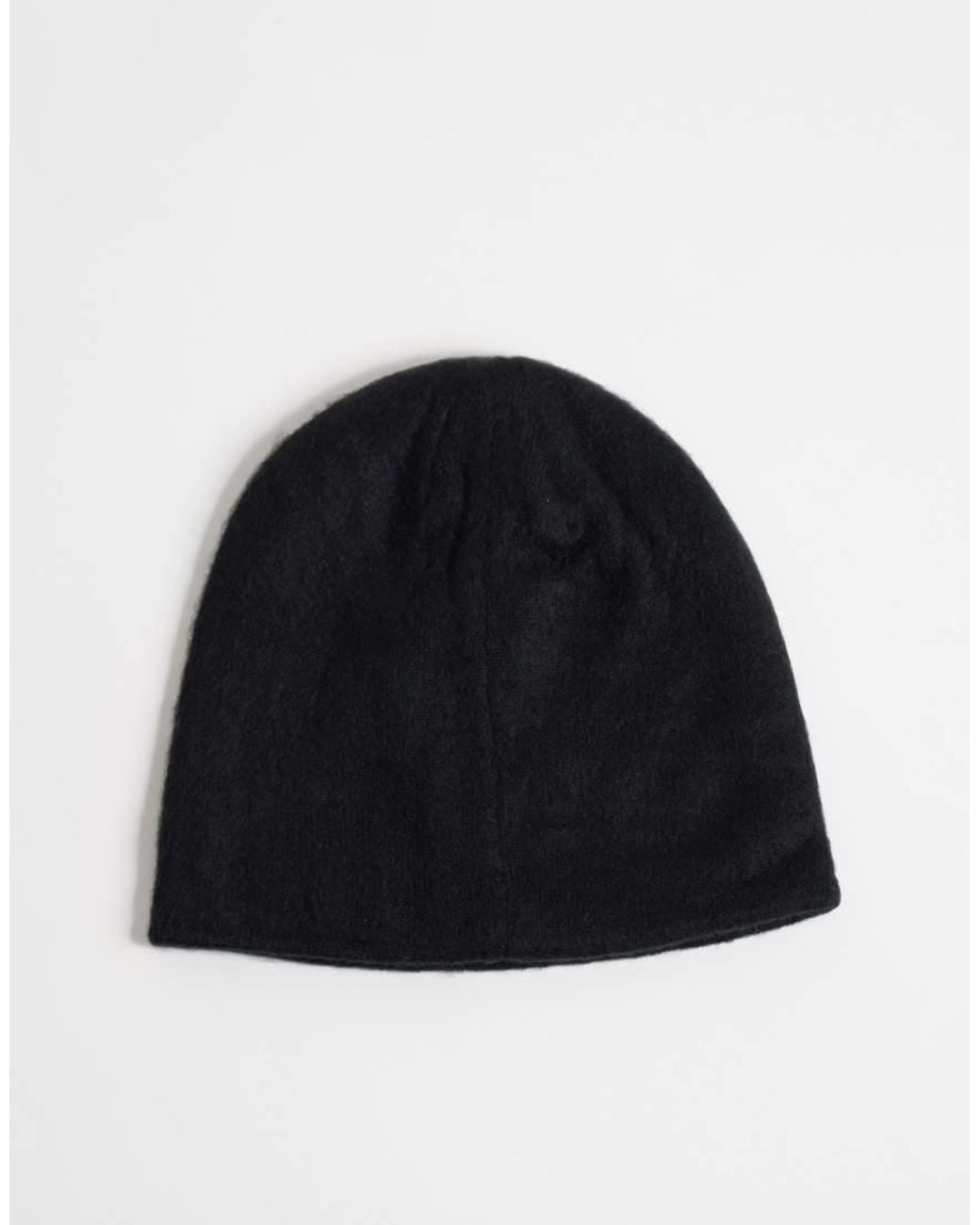 Reclaimed Vintage Black Unisex Skull Beanie With Branding