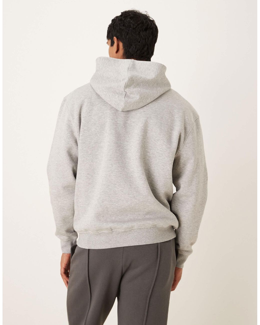 ASOS – essentials – relaxed-fit-kapuzenpullover in Gray für Herren