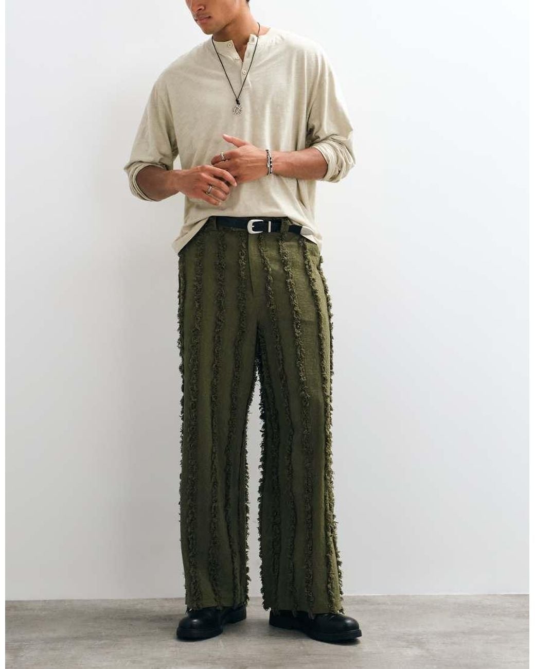 Reclaimed Vintage Green Limited Edition Oversized Suit Trouser Co-Ord for men