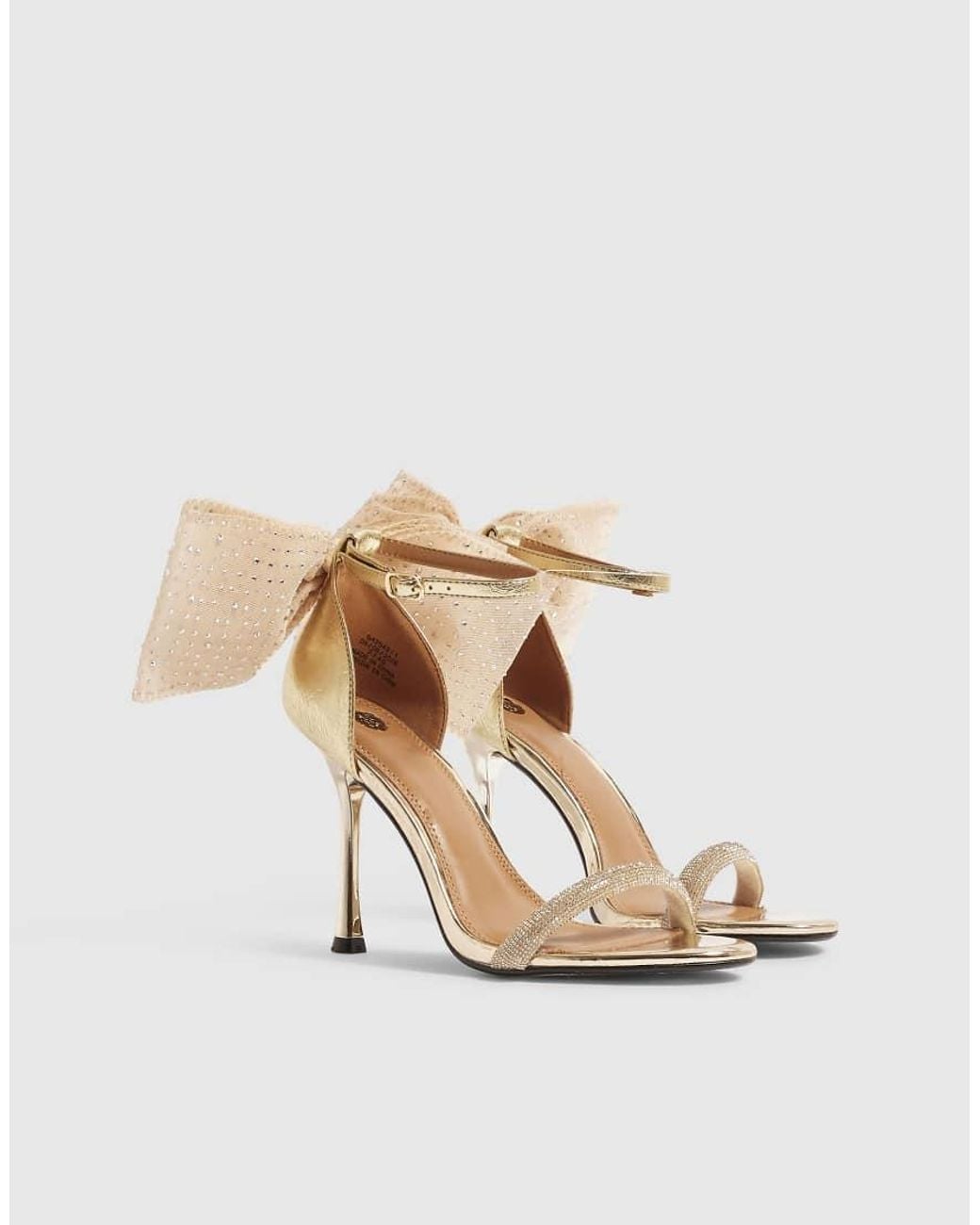 River Island Black Bow Strappy Heeled Sandals