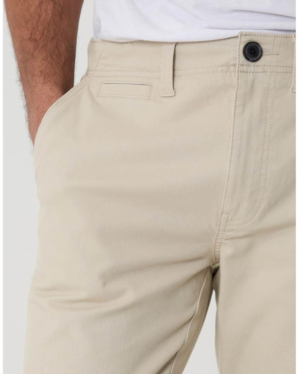 Threadbare Natural Cotton Slim Fit Chino Trousers With Stretch for men