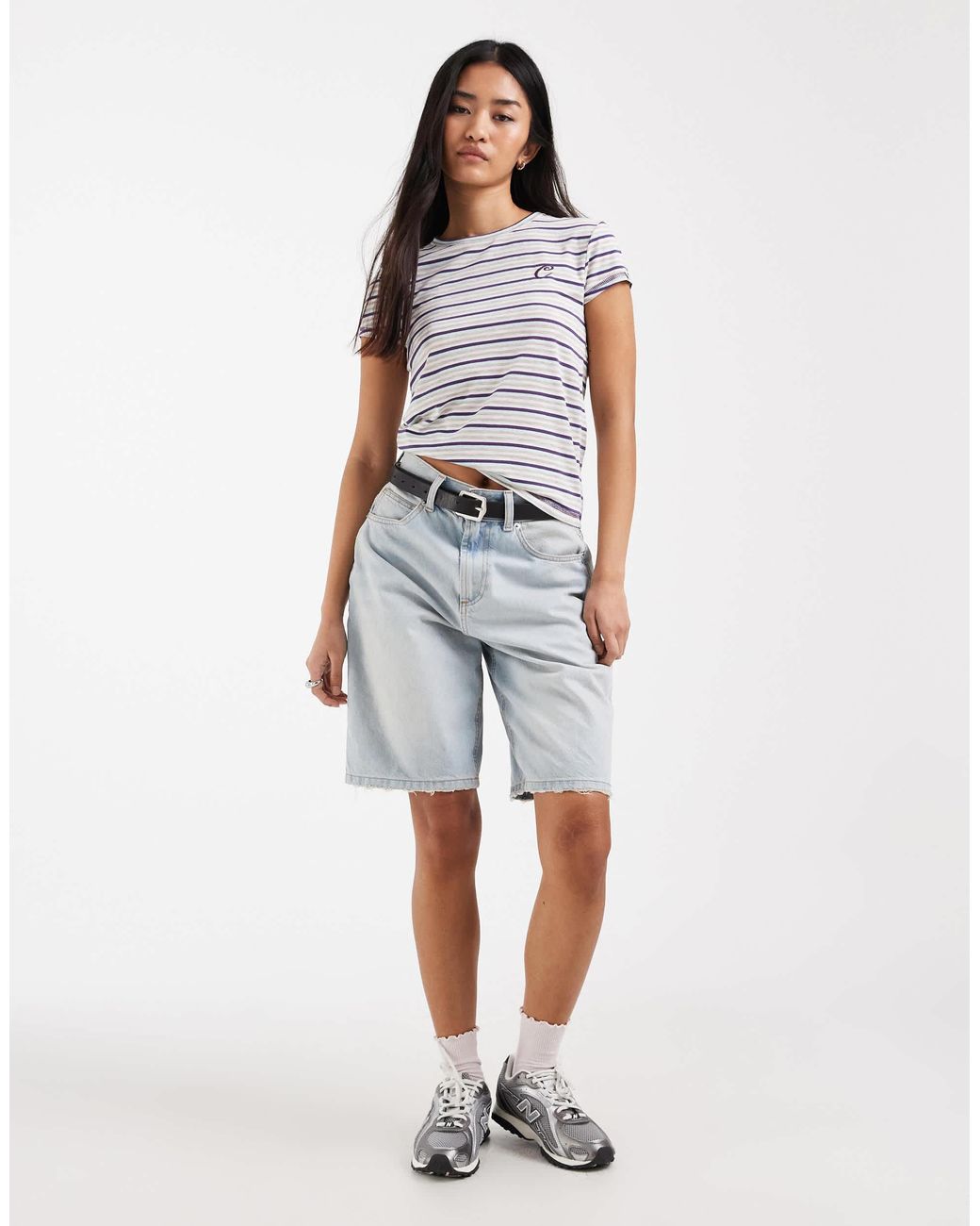 Collusion Gray Fitted Short Sleeve Tee