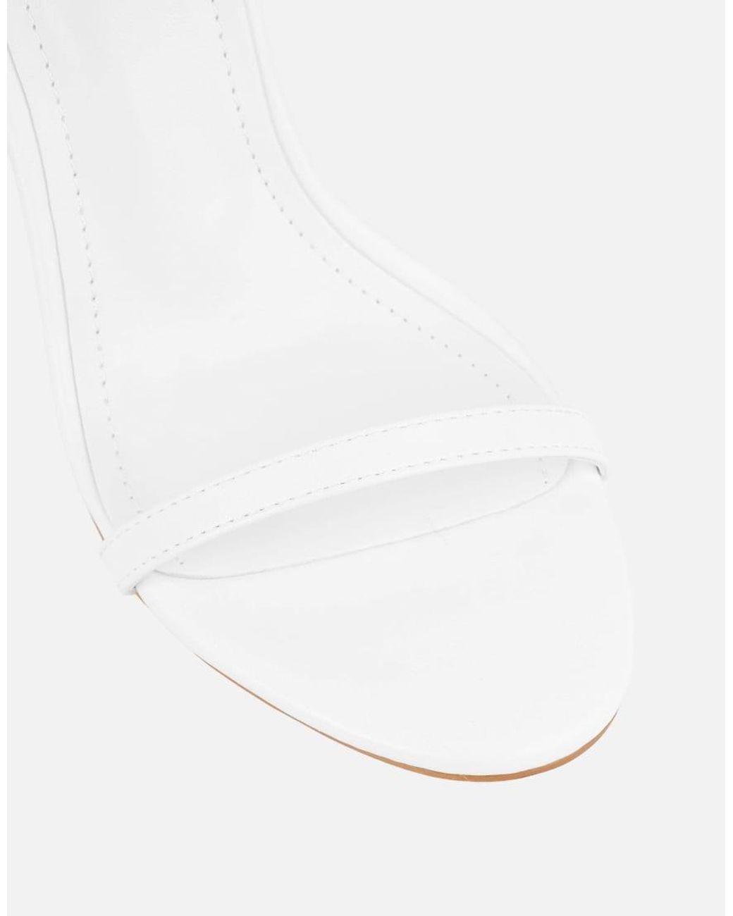 SIMMI White Gabby Barely There Heeled Sandals