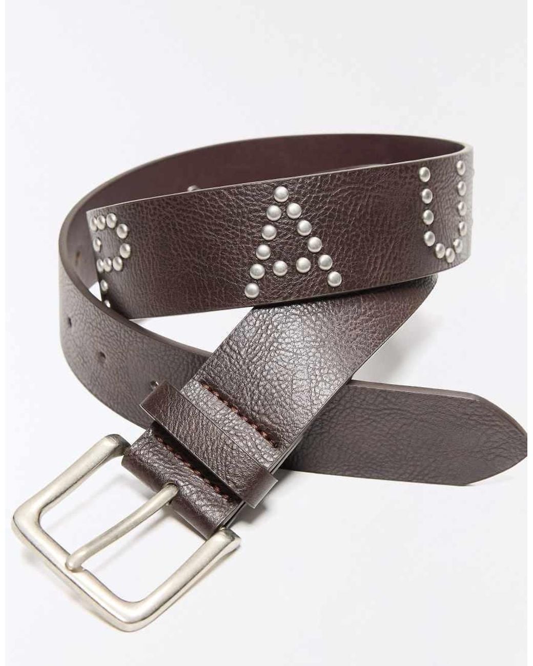 Bershka Blue Studded Letter Belt