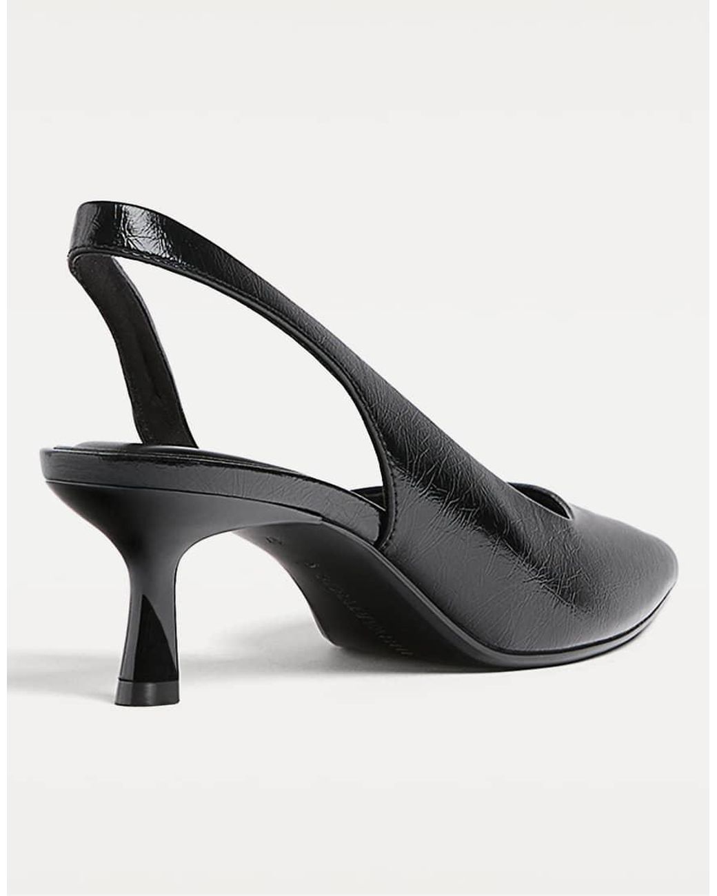 Stradivarius Black Kitten Heel Slingback