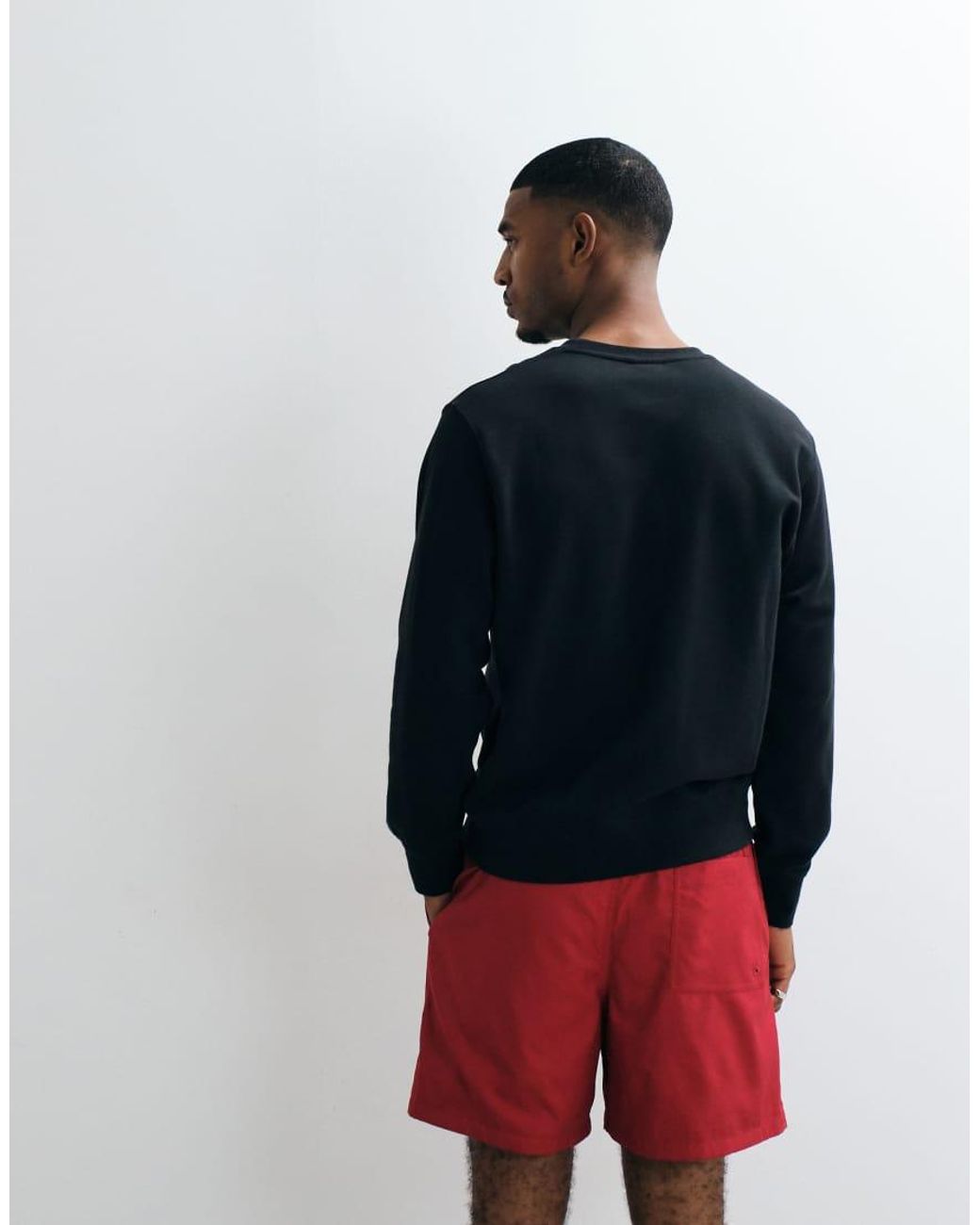 Nike Black Club French Terry Script Logo Sweatshirt for men