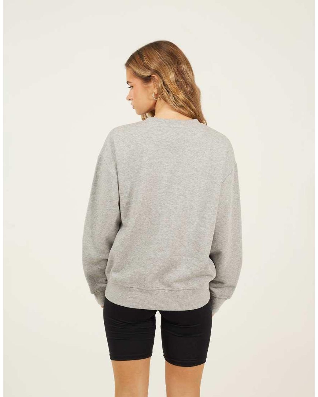Brave Soul Natural Crew Neck Embroidered Sweatshirt