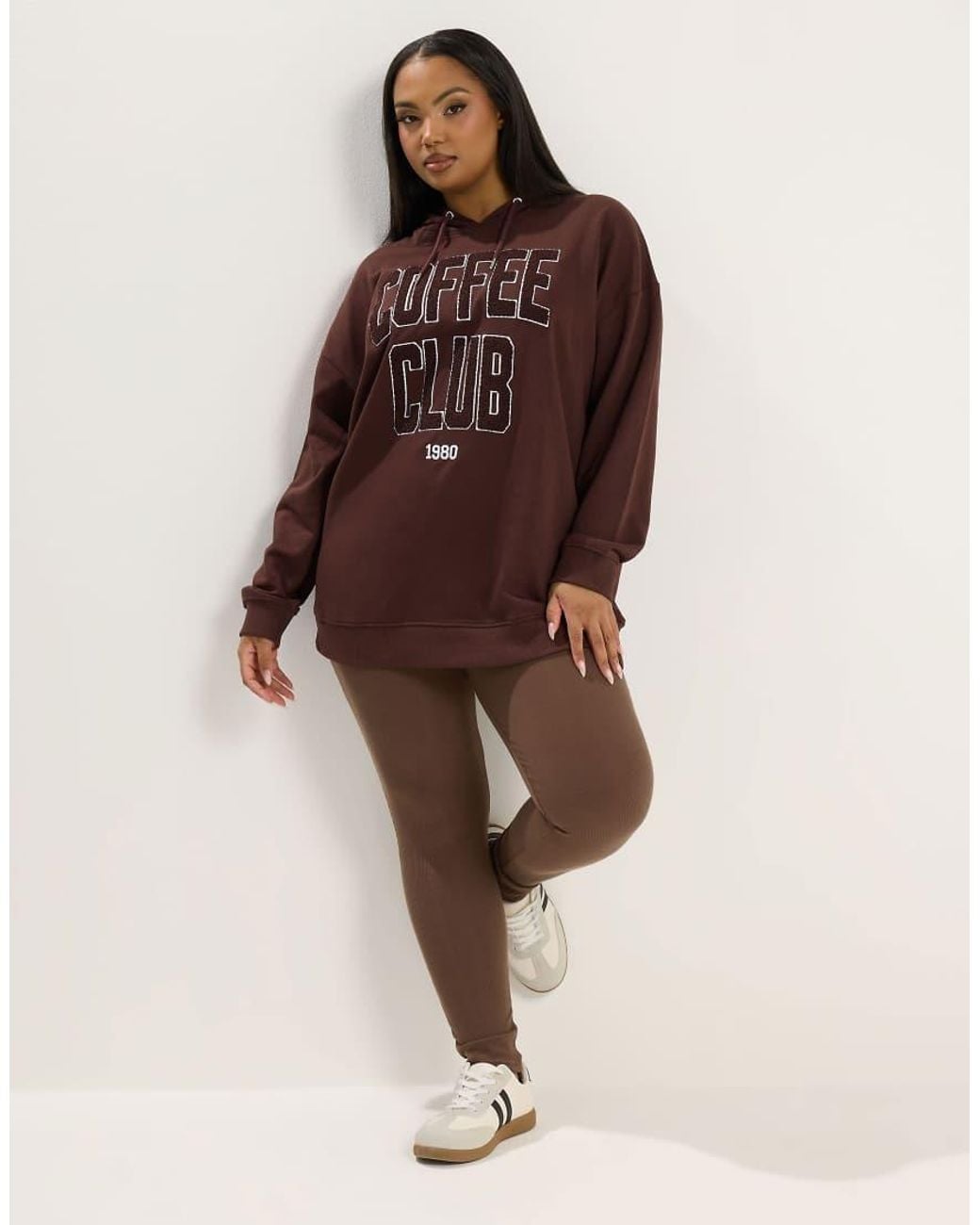 Yours Clothing Natural Ribbed Basic Leggings