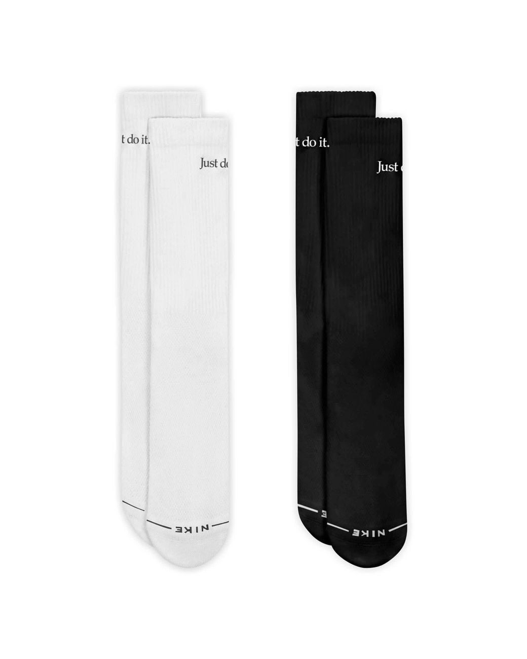 Nike White Everyday Just Do It 2 Pack Crew Socks