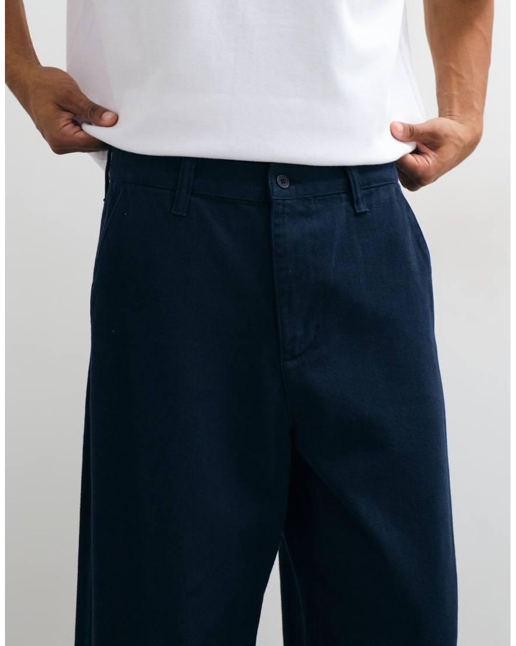 ASOS White Barrel Leg Trouser for men