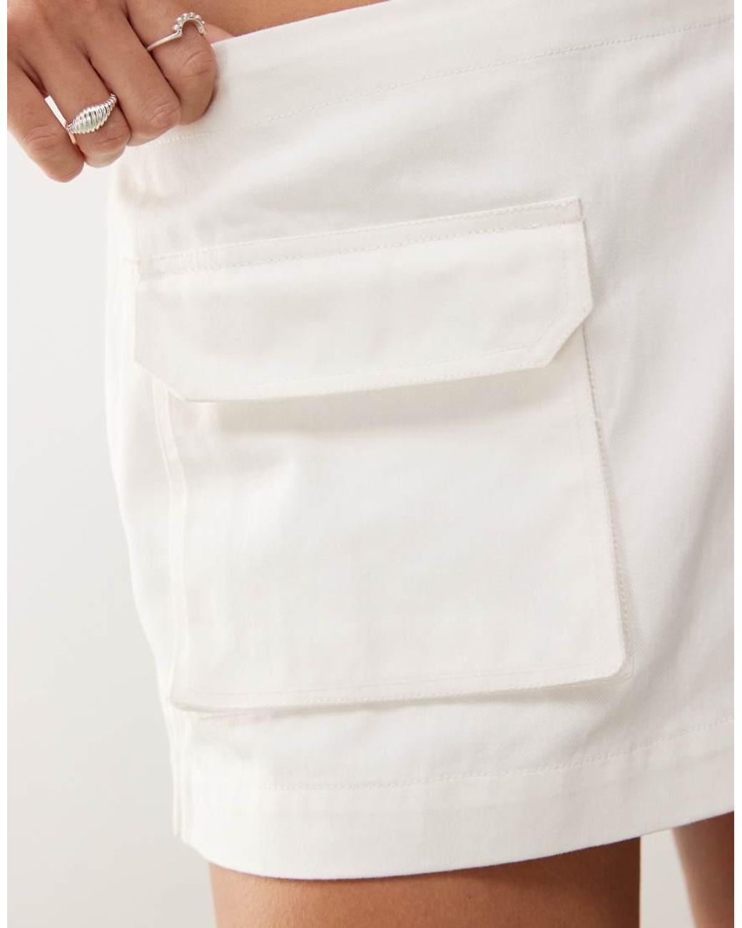 Collusion White Utility Skort
