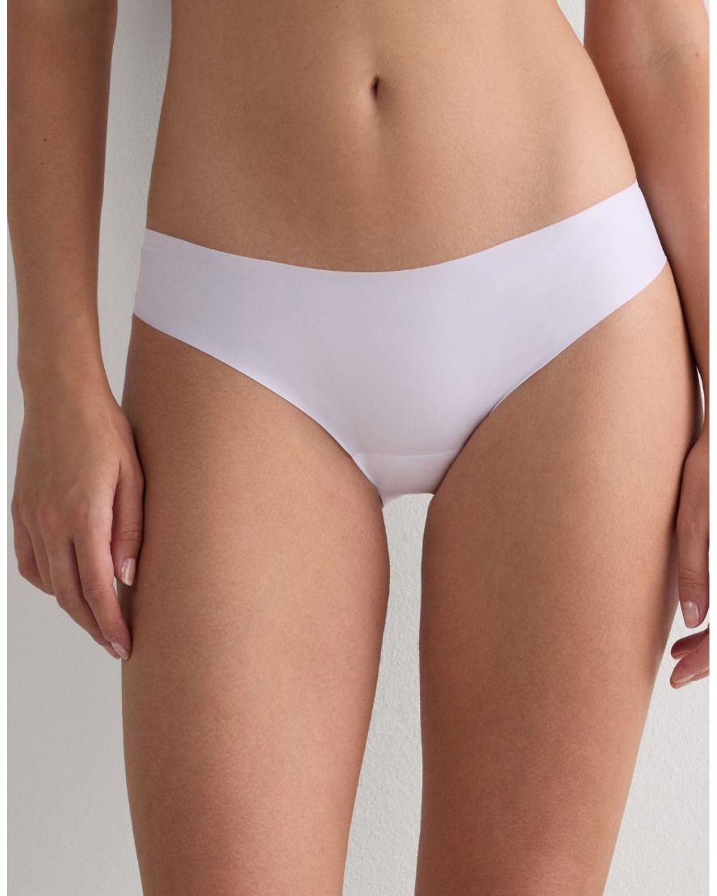 Intimissimi White Seamless Microfibre Snug-Fit Panties