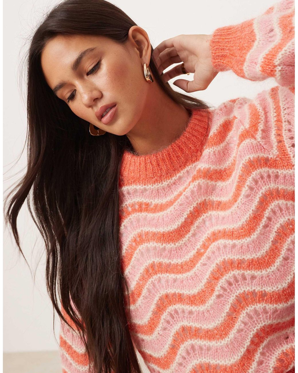 Pull en maille Y.A.S en coloris Orange