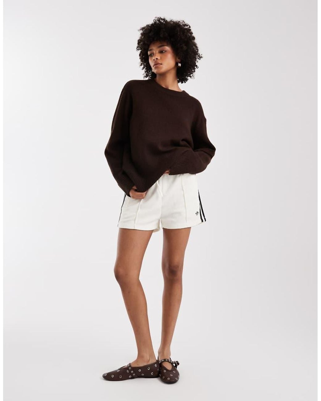 Adidas Originals White Terry Towel Firebird Shorts
